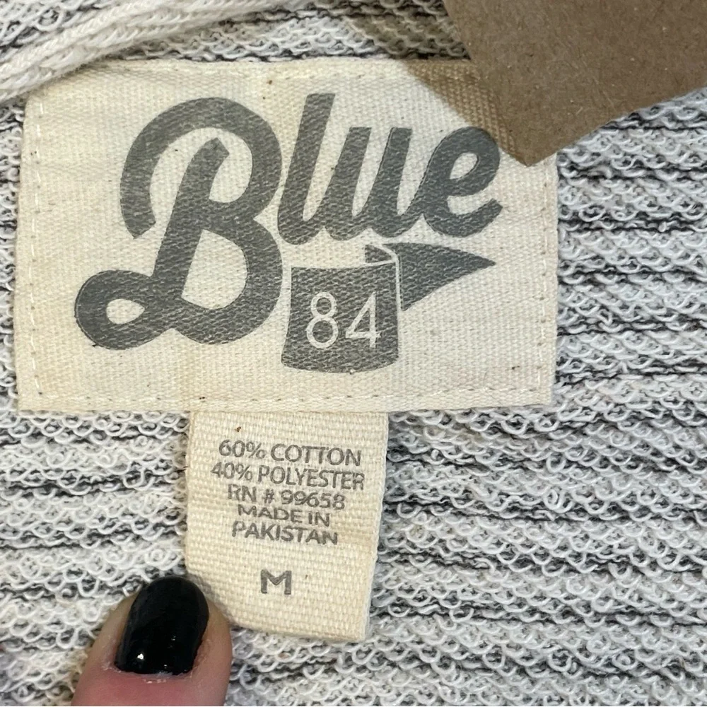Blue 84 Columbia University White & Navy Striped Hoodie - Picture 3 of 15